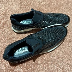 Mens Salvatore Ferragamo tennis shoes size 10.5 brand new condition.